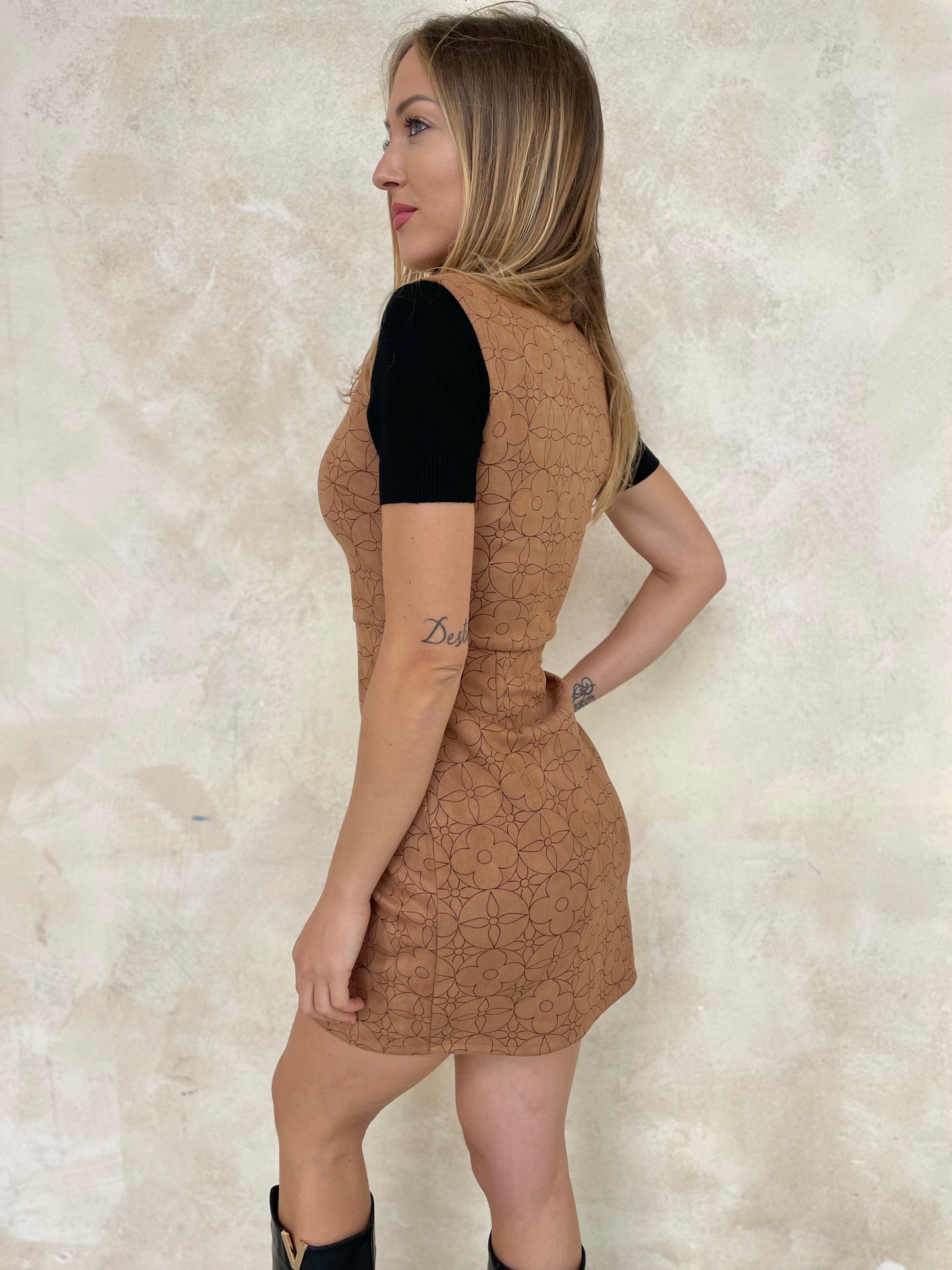 Dress smanicato dainetto fantasia