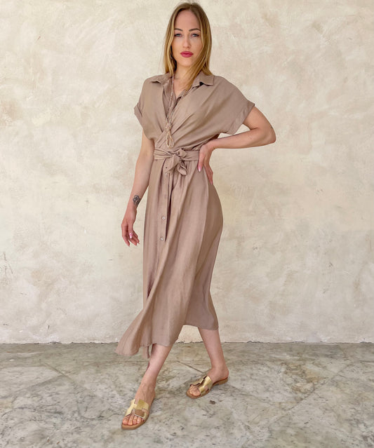 Long dress incrocio